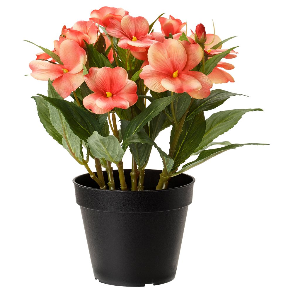 Искусственное растение в горшке ФЕЙКА, Недотрога оранжевый (12 см) - фото 1