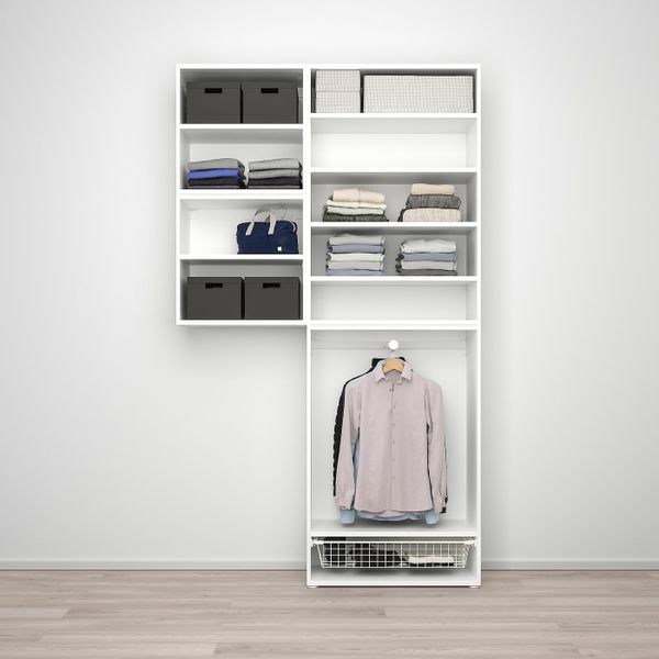 Гардероб с 6 дверями, Фоннес белый 140x42x241 см IKEA ОПХУС 493.045.85 - фото 2