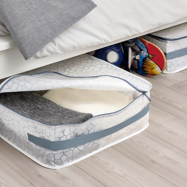 Сумка для хранения, с рисунком белый/прозрачный 55x49x19 см IKEA PLUGGHÄST ПЛУГГХЭСТ 704.886.48 - фото 2