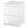 MALM Комод с 2 ящиками - глянцевый белый 40x55 см