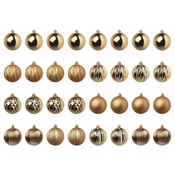 Украшение, шар, золотой, 8 см IKEA ВИНТЕРФЕСТ 204.308.86 - фото 1