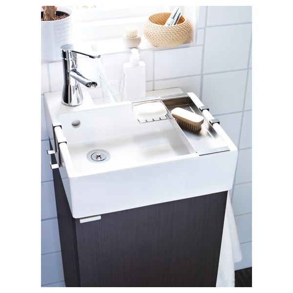 Шкаф под раковину с 1 дверцей ЛИЛЛОНГЕН, черно-коричневый черно-коричневый (40x38x64 см) - схема-чертеж с размерами