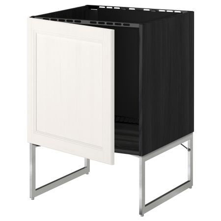 Напольный шкаф для раковины МЕТОД, черный, Лаксарби белый (60x60x60 см)
