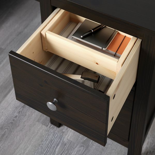 Письменный стол, 155x65 см, черно-коричневый IKEA HEMNES 602.457.21 - фото 4