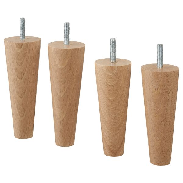 Ножки для кресла, бук IKEA STRANDMON СТРАНДМОН 305.156.44 - схема-чертеж с размерами