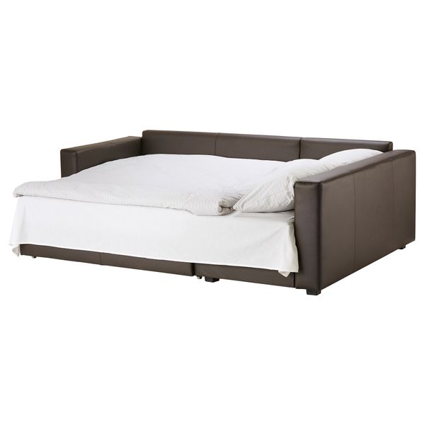 Угловой диван-кровать с отделением для хранения МОНСТАД, Бумстад темно-коричневый - схема-чертеж с размерами