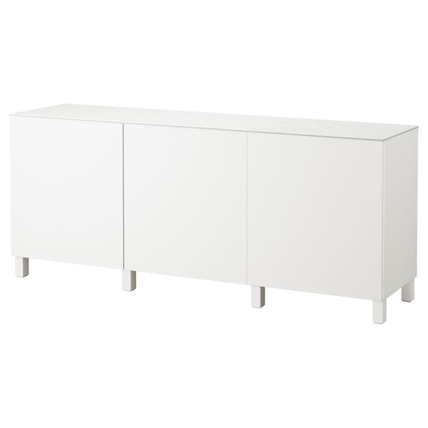 Комбинация для хранения с дверцами БЕСТО, Лаппвикен белый (180x42x74 см) - фото 1