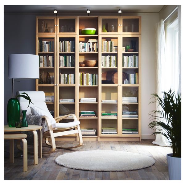 Стеллаж, 200x30x237 см, березовый шпон IKEA BILLY БИЛЛИ, OXBERG ОКСБЕРГ 990.234.08 - фото 4