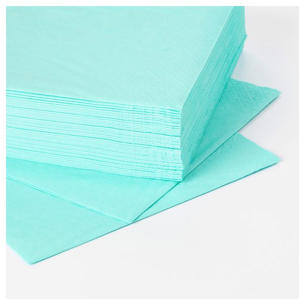 Салфетка бумажная ФАНТАСТИСК, светлая бирюза (40x40 см) - фото 2