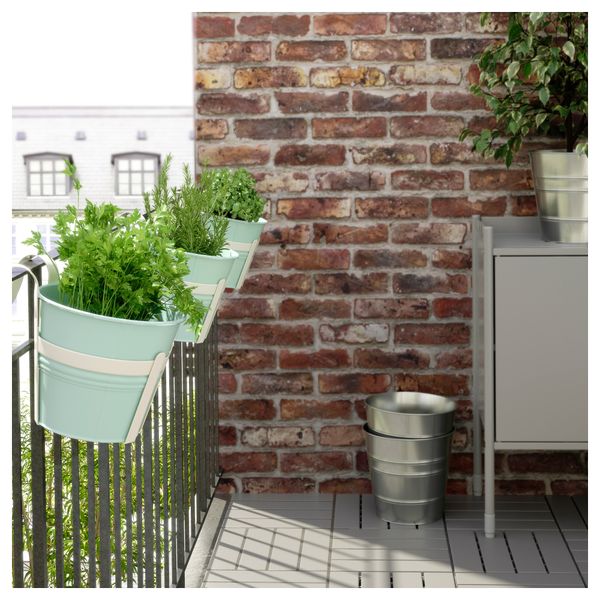 Кашпо с держателем СОККЕР, д/дома/улицы, светло-зеленый (17 см) - фото 3