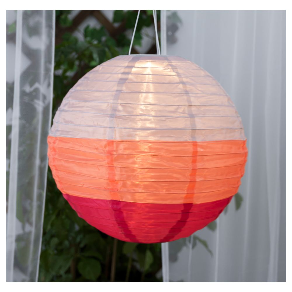 Подвесной светильник на солнечн батарея СОЛВИДЕН, шаровидный разноцветный (45 см) - фото 1