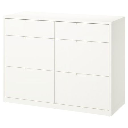 TONSTAD Комод с 6 ящиками - белый с оттенком 120x47x91 см