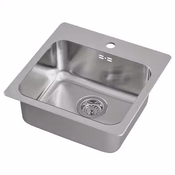 LÅNGUDDEN Одинарная врезная мойка - нержавеющ сталь 46x46 см - фото 1