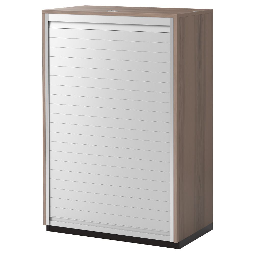 Шкаф с дверью-шторой ГАЛАНТ, серый (80x120 см) - фото 1