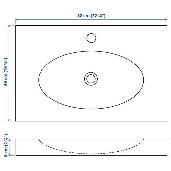 IKEA, дополнительный ракурс - схема-чертеж с размерами