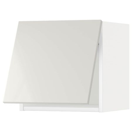 Навесной горизонтальный шкаф, белый/Рингульт светло-серый 40x40 см IKEA METOD МЕТОД 093.938.52