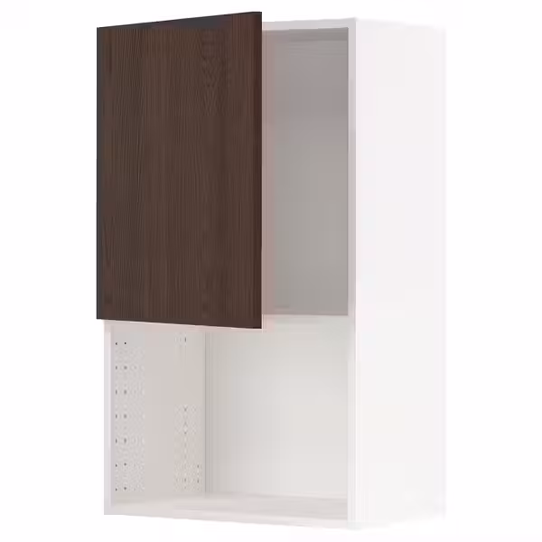 METOD Навесной шкаф для СВЧ-печи - белый/Sinarp коричневый 60x100 см - фото 1