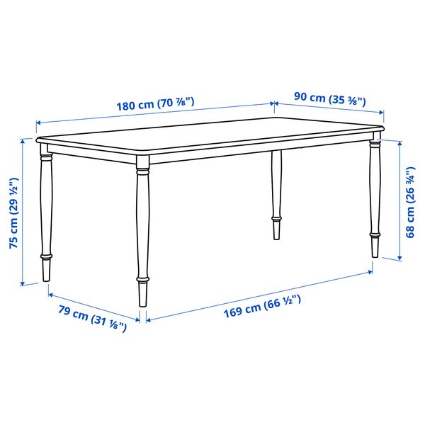 Стол и 6 стульев IKEA DANDERYD ДАНДЭРЮД, EBBALYCKE 695.680.85 - фото 4