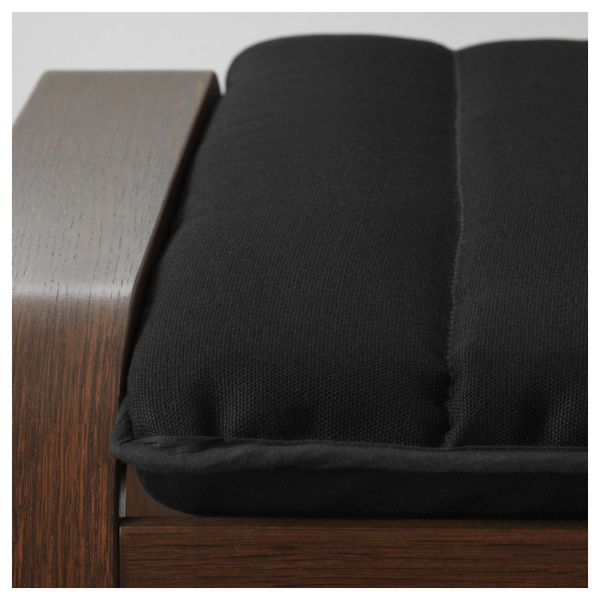 Табурет для ног ПОЭНГ, коричневый, Ранста черный - фото 3