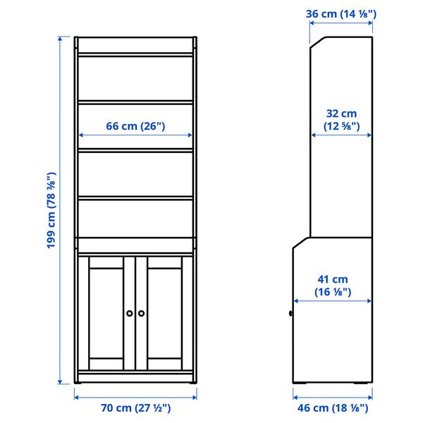HAUGA Комбинация д/хранения - белый 279x46x199 см - фото 5