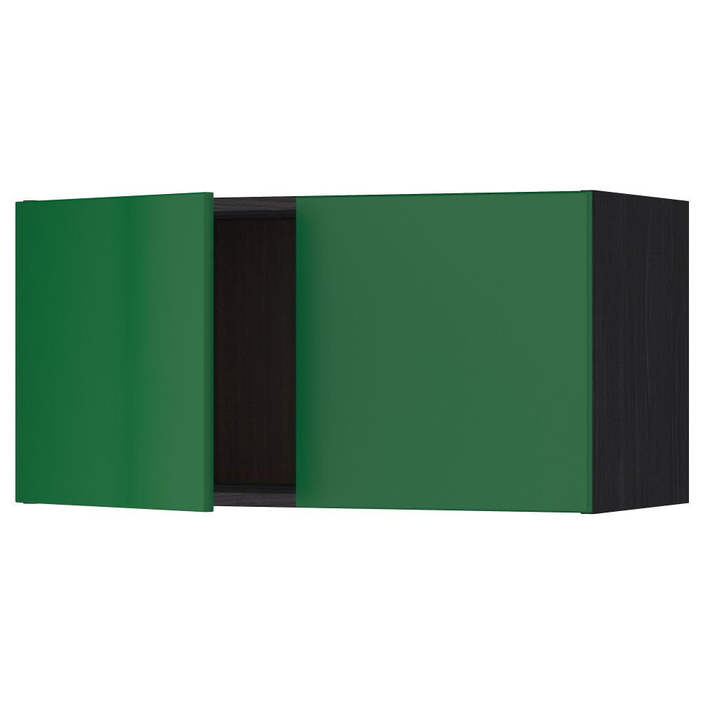 Навесной шкаф с 2 дверями МЕТОД, черный, Флэди зеленый (80x40 см) - схема-чертеж с размерами