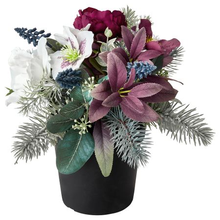 Искусственное растение в горшке ФЕЙКА, оформление фиолетовый (15 см)