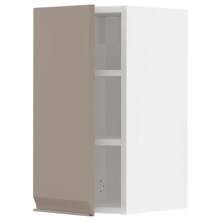 Навесной шкаф с полками, белый, Upplöv матовый темно-бежевый, 30x60 см IKEA METOD МЕТОД 094.926.68