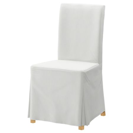 Стул с длинным чехлом ХЕНРИКСДАЛЬ, дуб, Блекинге белый