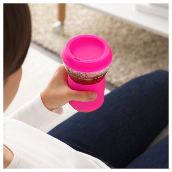 Кружка+крышка ИКЕА ПС 2017, розовый (0.4 л) - фото 2