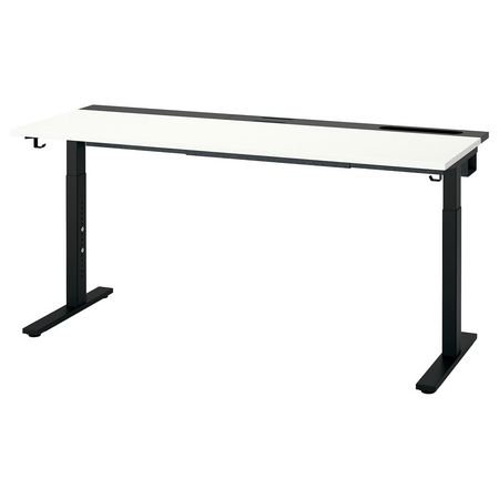 MITTZON Письменный стол - белый/чёрный 160x60 см