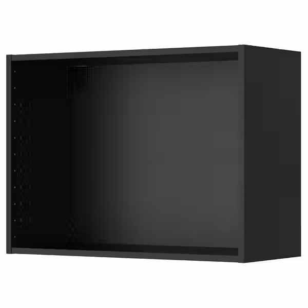METOD Каркас навесного шкафа - черно-серый 80x37x60 см - схема-чертеж с размерами