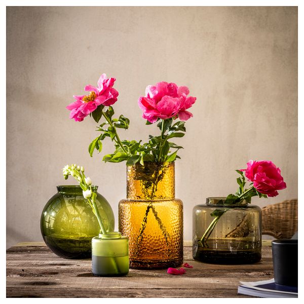 Ваза, с рисунком, коричневый, 26 см IKEA KONSTFULL КОНСТФУЛЛ 805.360.31 - фото 5