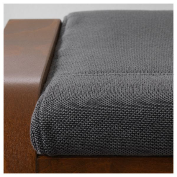 Табурет для ног ПОЭНГ, классический коричневый, Финнста серый - фото 3