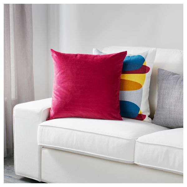 Чехол на подушку САНЕЛА, темно-розовый (50x50 см) - схема-чертеж с размерами