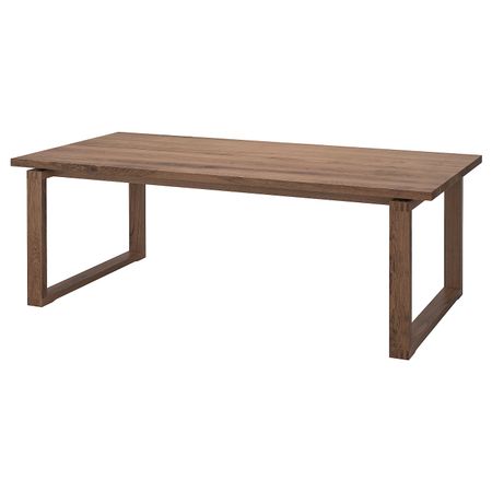 Стол, дубовый шпон коричневая морилка 220x100 см IKEA MÖRBYLÅNGA МОРБИЛОНГА 903.773.57
