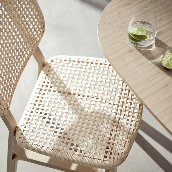 Стол и 4 стула, бамбук/бамбук 180x90 см IKEA VOXLÖV ВОКСЛЁВ / VOXLÖV ВОКСЛЁВ 893.886.58 - фото 4