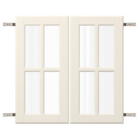Пара дверец с петлями, белый с оттенком 60x60 см IKEA BODBYN БУДБИН 692.850.91