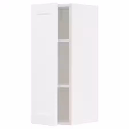 METOD Навесной шкаф с полками - белый Enköping/белый под дерево 30x80 см