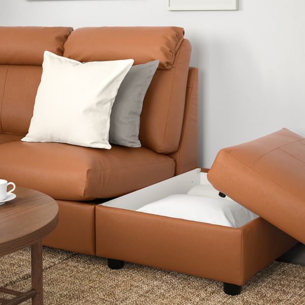 Торцевая секция с отделением, Гранн/Бумстад золотисто-коричневый IKEA LIDHULT ЛИДГУЛЬТ 304.132.16 - схема-чертеж с размерами