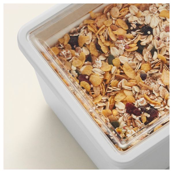 Контейнер + крышка для сухих продуктов ТИЛЛЬСЛУТА, белый (23x15x12 см) - схема-чертеж с размерами