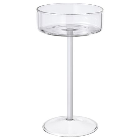 Бокал для шампанского, 15 сл, прозрачное стекло, белый IKEA VARMBLIXT 705.299.60