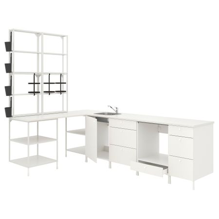 Угловая кухня, белый IKEA BEGIVENHET БЕГИВЕНХЕТ 193.380.68