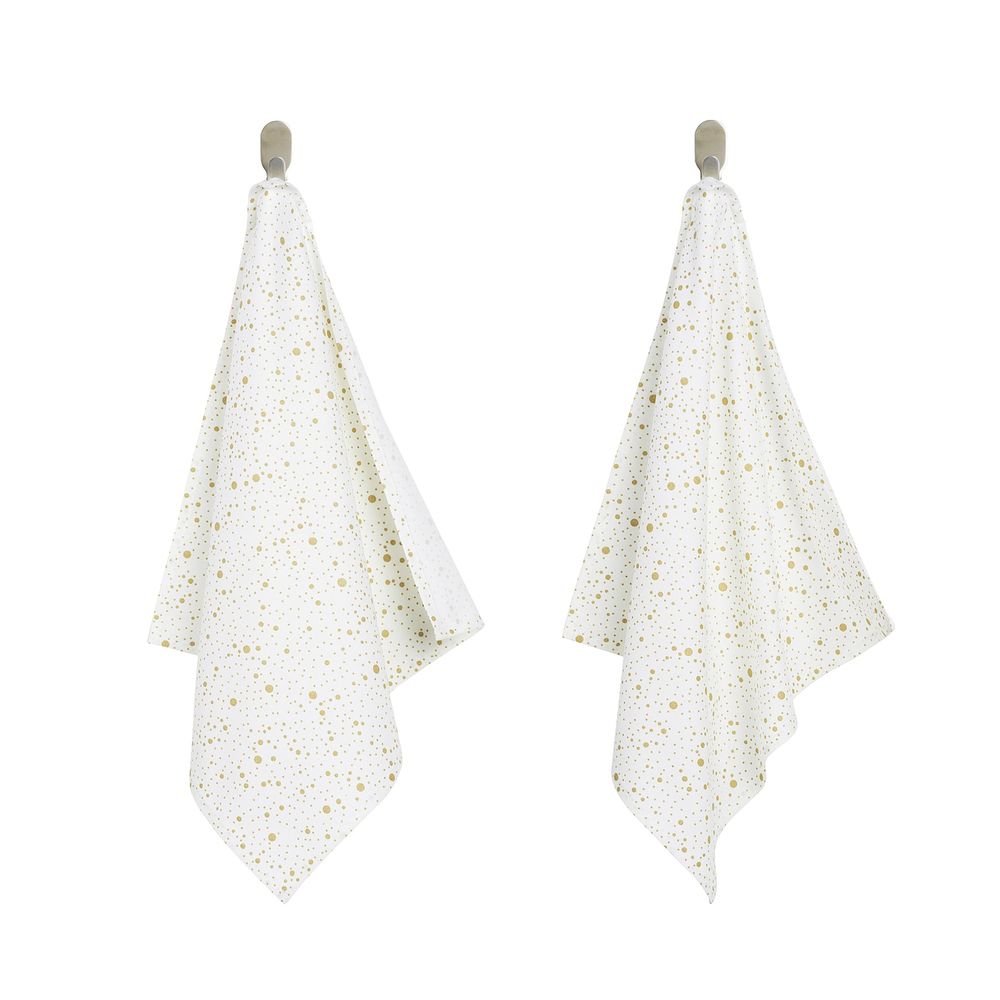 Полотенце кухонное, золотой с рисунком, белый, 50x50 см IKEA ВИНТЕРФЕСТ 204.322.58 - фото 1