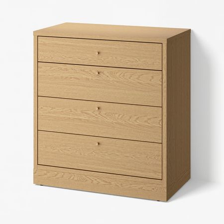 TONSTAD Комод с 4 ящиками - дубовый шпон 82x47x90 см