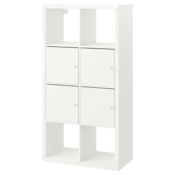 Стеллаж с дверцами, белый 77x147 см IKEA КАЛЛАКС 592.268.89 - фото 1