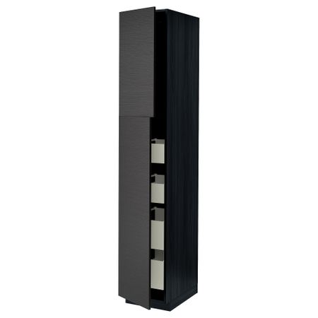 Высокий шкаф, 2 дверцы, 4 ящика, 40x60x220 cm IKEA METOD МЕТОД, MAXIMERA МАКСИМЕРА 094.681.59