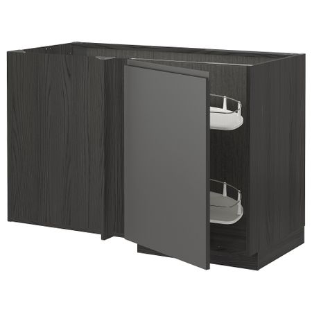 Угловой Напольный шкаф с выдвижной секцией, 128x68 cm IKEA METOD МЕТОД 194.604.93