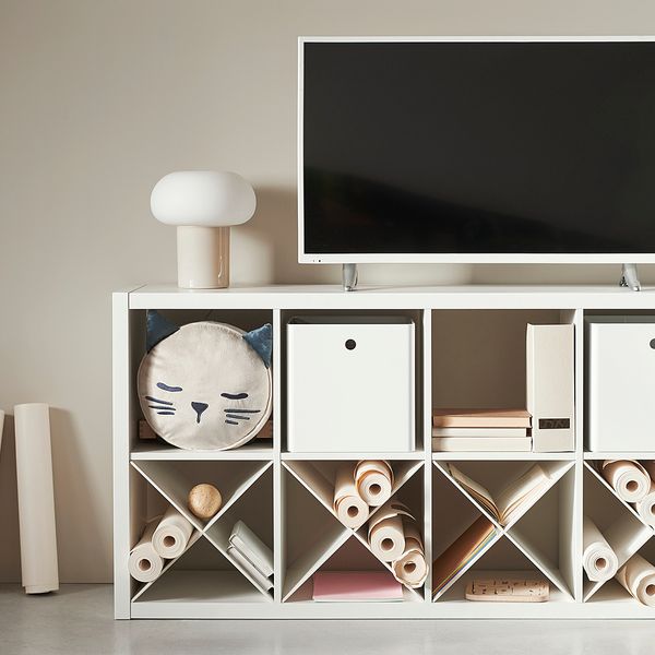 Стеллаж с 4 вставками, белый, 77x147 см IKEA KALLAX КАЛЛАКС 594.259.16 - фото 6