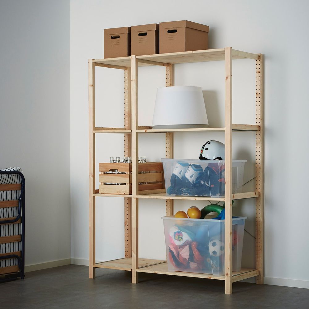 2 секции/полки, сосна 134x50x179 см IKEA IVAR ИВАР 092.483.27 - фото 1