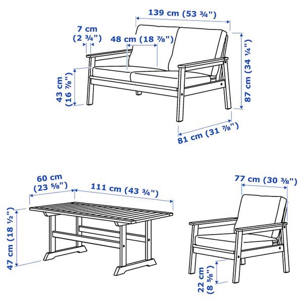 IKEA в интерьере - схема-чертеж с размерами